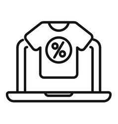 Online Shop Tshirt Sale Icon Outline Buy