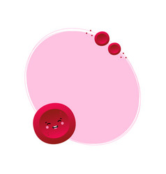 Red Blood Cell Character With Oval Frame