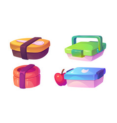 School Lunch Box For Kid Food And Snack Cartoon