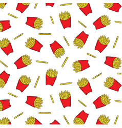 French Fried Potatoes In Paper Box Pattern