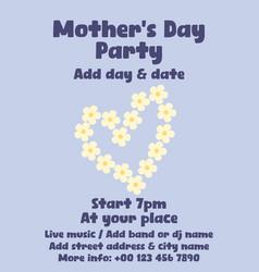 Mothers Day Party Poster Flyer Design