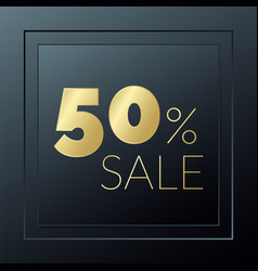 Sale 50 Percent Off Gold Golden Banner Sign