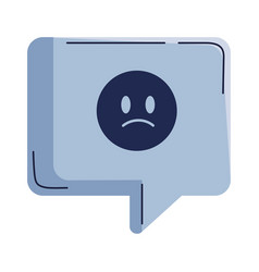 Speech Bubble With Sad Emoji