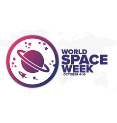 World Space Week October 4-10 Holiday Concept