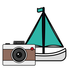 Camera Photographic With Sailboat