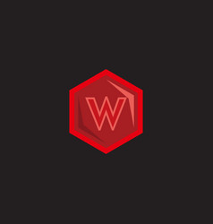 Letter W Hexagon Epic Super Geometric Symbol