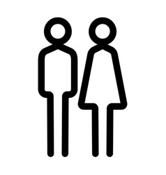 Modern Woman And Man Icon Symbol Bathroom Sign