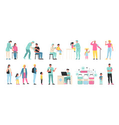 People Vaccination Icon Set