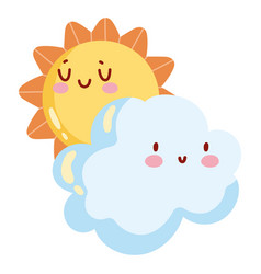 Sun And Cloud Kawaii Weather