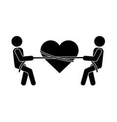 Together People Heart Tied Ribbon Pictograph