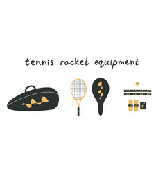 Flat Hand Drawn Tennis