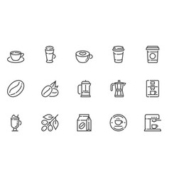 Coffee Line Icons Set