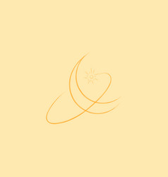 Mystic Moon Linear Logo Icon For Cosmetics