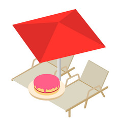 Romantic Getaway Icon Isometric Style