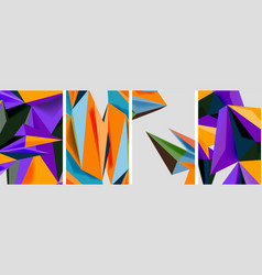 Triangle Low Poly Mosaic Posters