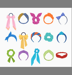 Fashionable Hoops And Hair Ties Set Gold Bow