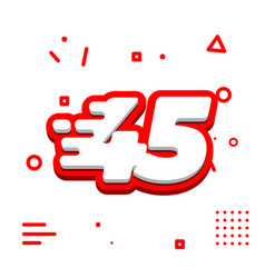 Number 45 3d Speed Icon