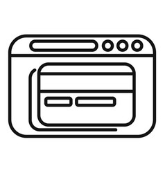 Online Credit Card Store Icon Outline