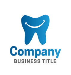 Dental Logo Design With Tooth Smiling