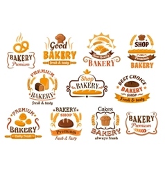 Bakery and pastry emblem Royalty Free Vector Image