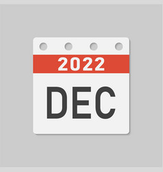 Icon Page Calendar - 2022 Year Month December