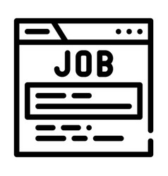 Job Search Web Site Line Icon