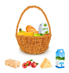 Traditional Woven Basket With Products