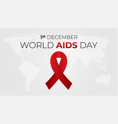 World Aids Day With Red Ribbon