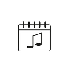 Calendar And Music Note Icon Concert Events