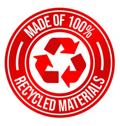 Made Of 100 Percent Recycled Materials Badge