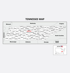 Tennessee Map Political Map Of