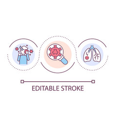 Respiratory Tract Infection Loop Concept Icon