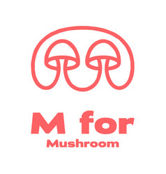 M For Mushroom Logo