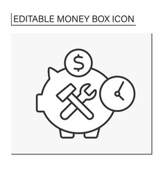 Moneybox Line Icon