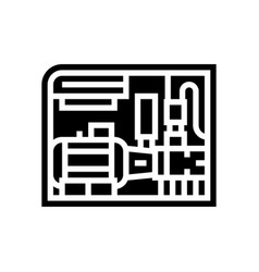 Screw Air Compressor Glyph Icon