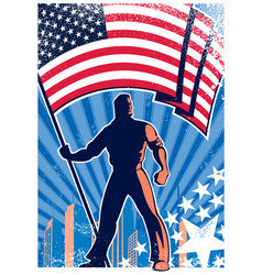 Usa Flag Bearer Poster