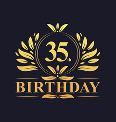 Luxury 35th Birthday Logo 35 Years Celebration