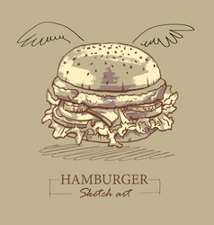 Sketch Art A Veggie Burger