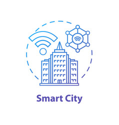 Smart City Concept Icon Futuristic Tech 5g