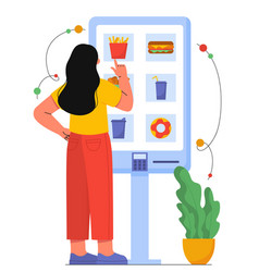 Woman Ordering Food Concept