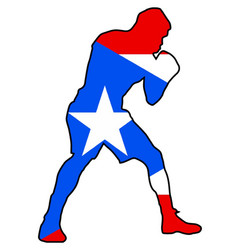 Boxer With Puerto Rico Flag