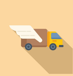 Fast Truck Delivery Icon Flat Service