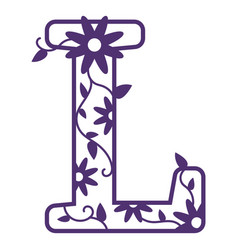 Floral Alphabet Letter L