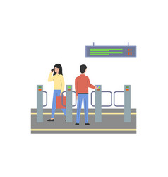 Metro Ticket Online Buying Concept Male