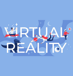 Virtual Reality Lettering Cartoon Futuristic