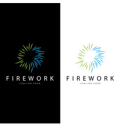 Firework Logo Simple Line Model Design New Year