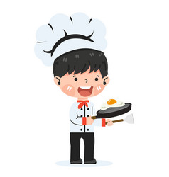 Happy Cute Kid Boy In Chef Cook