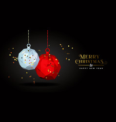 Merry Christmas Greeting Card Hanging Bauble