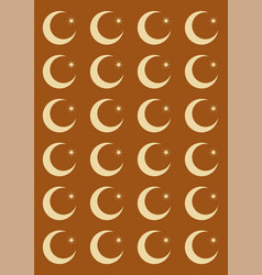 Aesthetic Drawing Of Mystic Moon Poster Brown