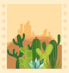 Cactus In Desertscape Scenery